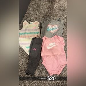 Nike Kids Bodysuit Set - Pink, Gray, Multicolor